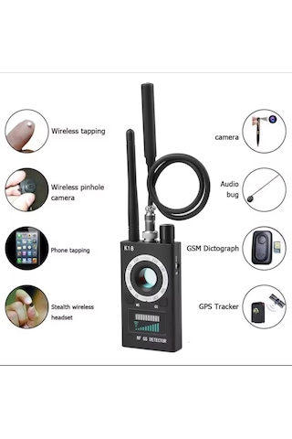Gizli Kamera Böcek Bulucu Gizli Kamera, Gps Takip, Mikrofon,kayıt Cihazı Tespit Edici 0