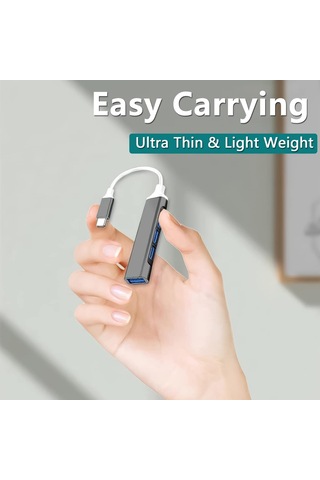 Lexroo 4'ü 1 Arada Usb C Adaptörü, 4 Usb 3.0 Bağlantı Noktası