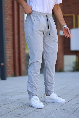 Erkek Açık Gri Eşofman Altı Fermuarlı Paça Kaliteli Paraşüt Kumaş Açık Gri