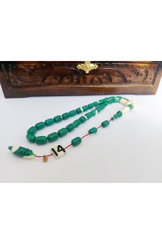 Soma Tesbih Ahmet Özdemir İmzalı Eski Bilardo Topu 14no Katalin Malzeme Tesbih