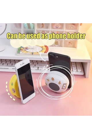 Taşınabilir Kablosuz Su Geçirmez Mini Bluetooth Hoparlör, Duş Ve Araç İçin Yapışkan Tasarım, Type-c Şarj, Mikrofonlu.