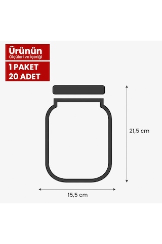 Kalp Desenli Kavanoz Görünümlü Saklama Poşeti 15x22 Cm - 700 Ml 20 Adet Şeffaf