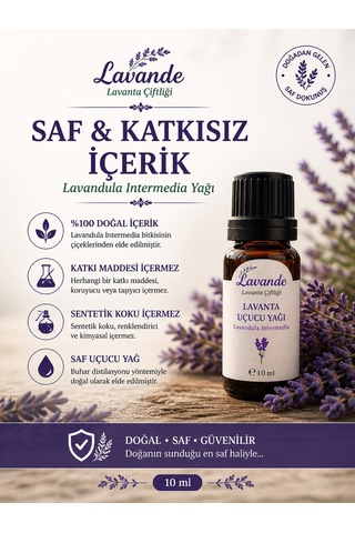 Lavande Lavanta Çiftliği Lavanta Yağı L.intermedia 10 ML