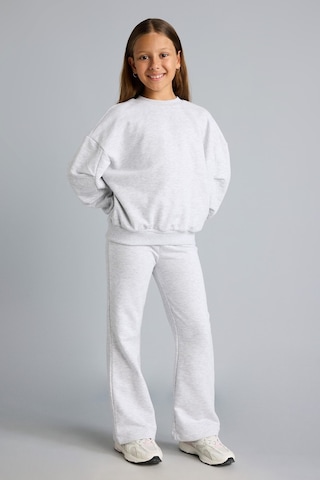 Defacto Bisiklet Yaka Sweatshirt Ve Nervürlü Pantolon 2li Takım Kız Çocuk I3868a826augr28 Gri-gr28