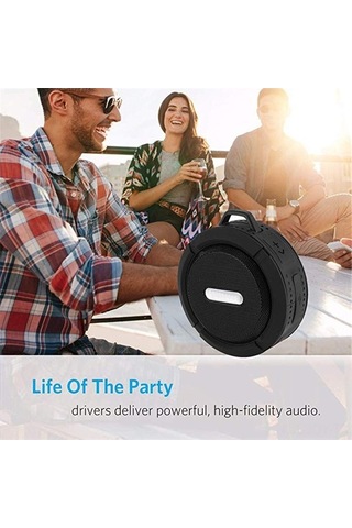 Fortunelane Mini Bluetooth Hoparlör, Ip56 Su Geçirmez, 10 Saat Pil, Mikrofon, Micro Sd Desteği, Kırmızı