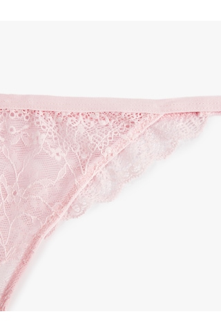 Koton Dantelli String Külot Pembe 6slk30195mk Gül
