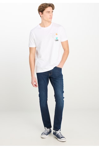 Lee Luke Slim Fit Düşük Bel Denim Esnek Jean Kot Pantolon Deep Blue