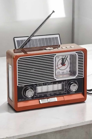 Astraltech Nostaljik Tasarım Bluetooth Radyo 18650 Şarjlı