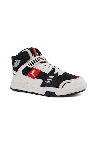 Cool King Uzun Çocuk Sneaker Spor Ayakkabı Siyah / Kırmızı Kırmızı - Siyah