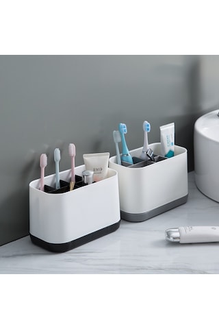 Moveevo Banyo Taşınabilir Diş Fırçası Ve Macun Saklama Kutusu - 78'li Paket, Kaymazsız, Bölmeli, Temizliği Kolay, Uzunluk Tasarrufu Diğer