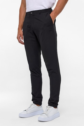 Süvari Siyah Slim Armürlü Jogger Pantolon