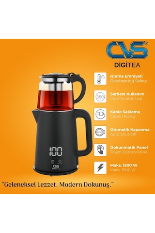 CVS DN 1553 DİGİTEA Isı Ayarlı Dijital Çay Makinesi