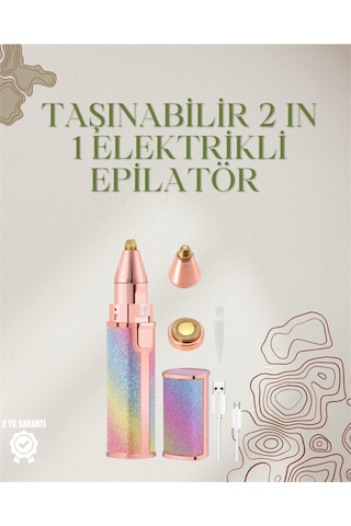 Mini Elektrikli Epilatör Cihazı - Usb Şarjlı Acısız Yüz Ve Kaş Bakım Aleti