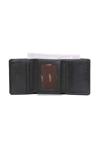 Guard Leather Guard Siyah Katlanır Deri Erkek Cüzdanı Çok Renkli
