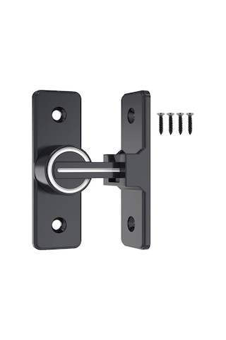 Ahır Kapısı Kilit Donanımı, 90 Derece Ağır Hizmet Tipi Kapı Mandalı, Çevirmeli Mandal, Emniyet Kapı Mandalı Kilidi 1 Paket