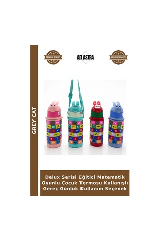 Delux Serisi Eğitici Matematik Oyunlu Çocuk Termosu Kullanışlı Gereç Günlük Kullanım Seçenek Diğer