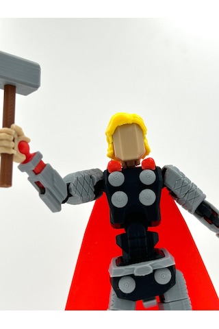 3d Baskı Eklemleri Hareketli Yıldırım Tanrısı Thor Dummy Figürü - 14 Cm Hareketli Aksiyon Figürü