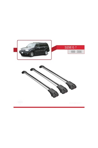 Suzuki Xl-7 1999-2006 Arası İle Uyumlu Ace-1 Ara Atkı Tavan Barı Gri 3 Adet Bar