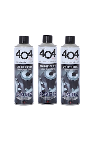 404 Sıvı Gres Yağı Spreyi Zincir Yağlama Spreyi 3 x 400 ML