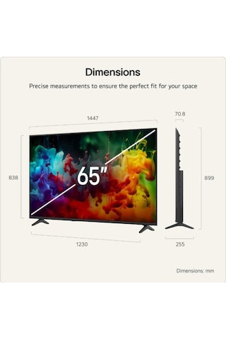LG 65QNED70B6C 65'' 165 Ekran Uydu Alıcılı 4K Ultra HD Smart WebOS MiniLED TV