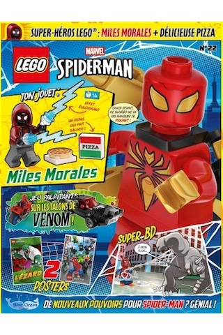 Lego Marvel Spiderman Aylık Dergi - Fransızca Miles Moraeles Figür