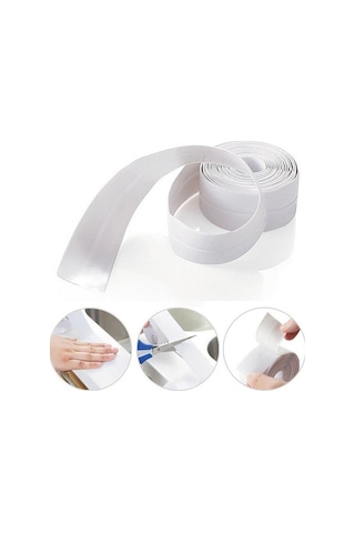 Su Sızdırmaz Geçirmez Beyaz Bant Lavabo Küvet Kenar Mutfak Banyo N11.3341