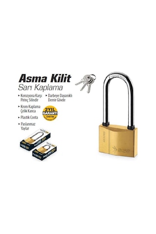 Sgs Asma Kilit Sarı Uzun 38mm Sgs1351