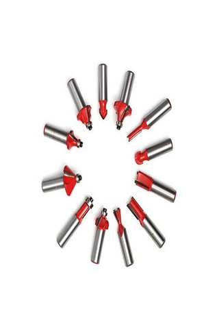 Freze Seti 12 Parça Ahşap Kutulu Özel Alışımlı Titanium Yüksek Kalite 6 Mm