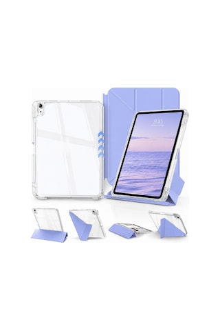 İpad Air 11 İnç M4/m3 Ve Air 4/5 10.9 İnç İle Uyumlu Kapağı Ayrılabilir Mıknatıslı Arkası Sert Kılıf Kapaklı Kılıf