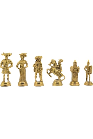 Sadece Satranç Taşı İsteyene Gifthome, Battal, Metal, Parlak, İspanyol Figürlü Satranç Taşı