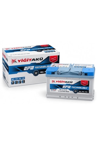 Yiğit Akü 12v 72 Ah 760a Efb Start-stop Otomobil Aküsü 2026 Üretim