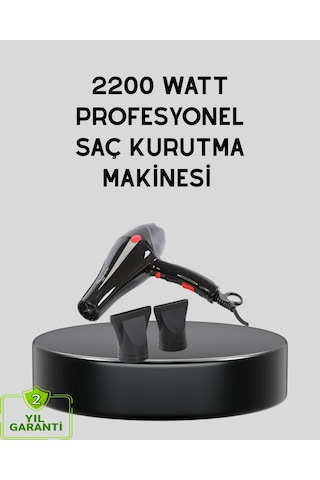 Profesyonel 2200w Fön Makinesi - Ac Motorlu, Hızlı Kurutma, Hafif Tasarım
