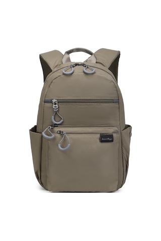 Smart Bags Kahverengi Günlük Orta Boy Hafif Kumaş Kadın Sırt Çantası