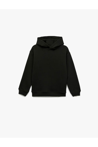 Koton Oversize Şardonlu Siyah Erkek Çocuk Sweatshirt 6wkb10112tk Siyah