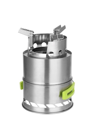 Maiyame Dış Mekan Çelik Çatırabilir Odun Ocağı Seti - Taşınabilir Kamp Mutfak, Izgara Ve Isıtma Aleti Standart Konfigürasyon Çok Renkli