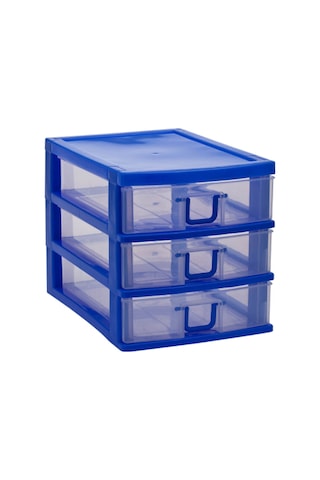 Mini 3 Çekmeceli Komidin Organizer Kahverengi