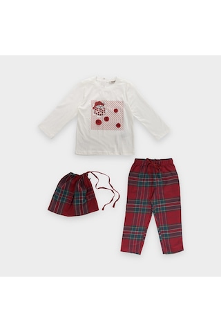 Panço Erkek Çocuk Yılbaşı Temalı Pijama Takımı Kırmızı 2321bb39001 - 4245 001