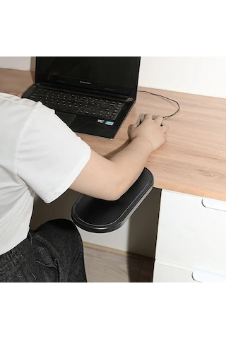Coverzone Ergonomik Ayarlanabilir Masa Kol Dayanağı Ve Döner Mouse Pad Tutucu, Masaya Takılan Bilek Ve Ön Kol Deste