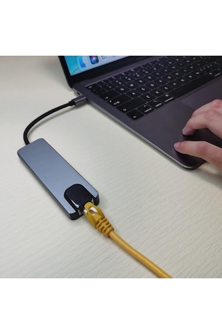 Xuweiwei Type-c Hub Ethernet Hdmi Usb Aktarım Hızı Usb C Hub 5