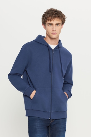AC&Co / Altınyıldız Classics Erkek Standart Fit Normal Kesim Kapüşonlu Fermuarlı Sweatshirt - Lacivert
