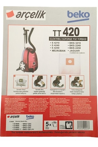 X-Bag Arçelik Uyumlu Beko Tt 420 Süpürge Toz Torbası 20 Adet Standart
