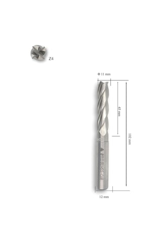 Mte 11 Mm Uzun Parmak Freze Hss-co8 Dın 844/b-n