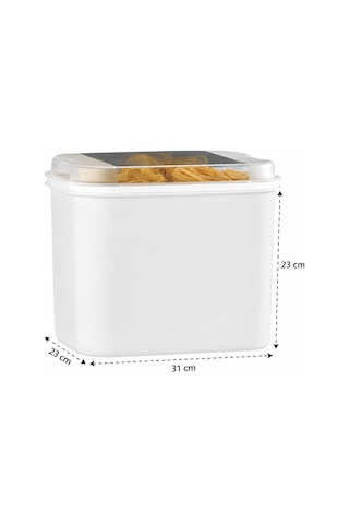 Masal Saklama Kabı Beyaz 10 Litre Un Ve Bakliyat Saklama Kabı Kapaklı Erzak Düzenleyici Vp-037 Diğer
