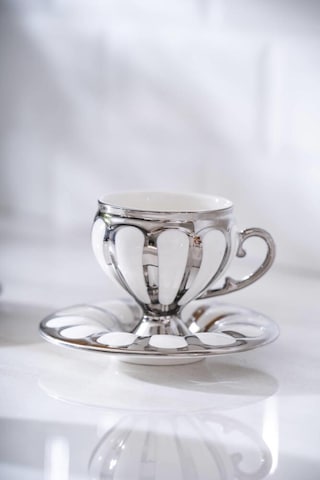 Acar Karıus 6 Kişilik Kahve Fincan Takımı Silver Hxf-06876 Çok Renkli