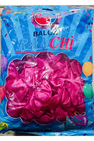 100 Lü Metalik Balon 14/a Birinci Kalite 12 İnç Fuşya Renk Pembe