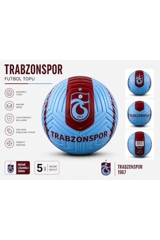 Trabzonspor Lisanslı Futbol Topu Orjinal Maç Topu No:5 Mavi