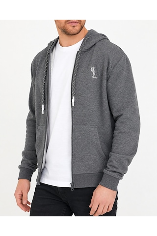Polo State Erkek Antrasit Melanj Fermuarlı Kapüşonlu Regular Fit Sweatshirt Polo State Erkek Antrasit Melanj Fermuarlı Kapüşonlu Regular Fit Sweatshirt