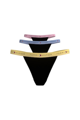 Tommy Hilfiger Kadın 3'lü Tanga Seti Citronella/leylak/klasik Pembe-16116 Çok Renkli