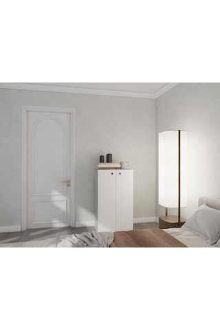 2 Kapaklı Çok Amaçlı Dolap Kül Gri Gri