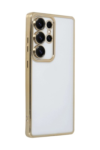 Samsung Galaxy Uyumlu- S25 Ultra Kılıf Razer Lensli Silikon - Gold